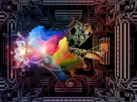 Cubic Visualization Stock Illustration