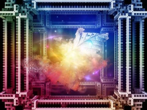 Cubic Visualization Stock Illustration