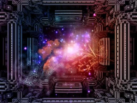 Cubic Visualization Stock Illustration