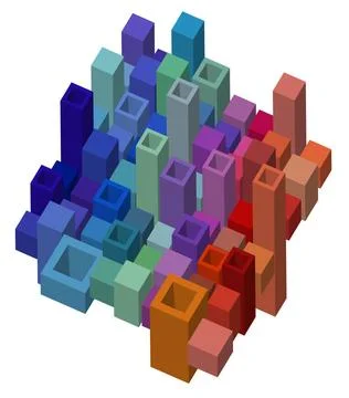 Cubical abstract design background Graphic Illustration of 3D Abstract Cub... Stock Photos