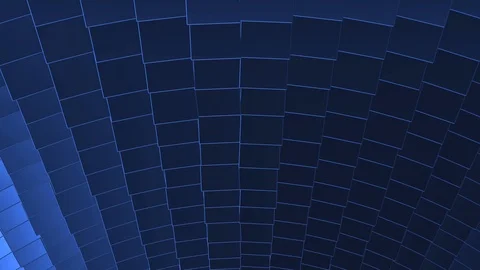 Cubical perspective stretching out, coming closer to the camera and creating Stock Footage 124499412