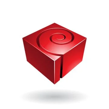 Cubical Spiral Shape Abstract Icon Stock Illustration