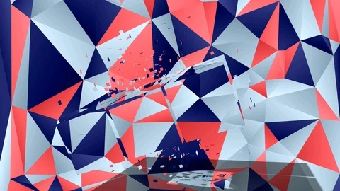 Cubism Two (3D Moving Abstract Object - for Presentations) Stock Footage 124662255