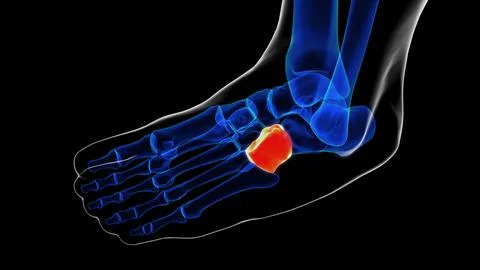 Cuboid bone foot bones anatomy for medical Concept 3D rendering Stock-Illustration
