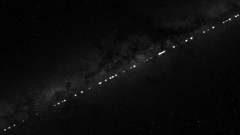 Cubsats are launched into space using a rocket, view from space on the process Stock Footage 161074730