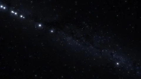 Cubsats are launched into space using a rocket, view from space on the process 库存照片