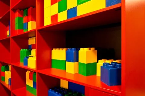 Cubus in the shelf Foto stock