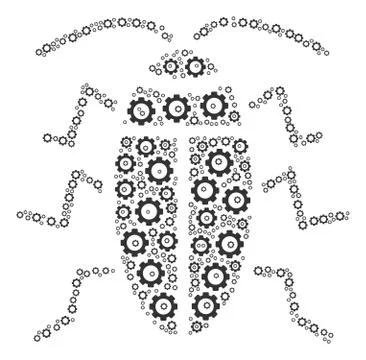 Cucaracha Composition of Cog Ilustración de archivo