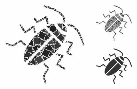 Cucaracha Composition Icon of Ragged Elements Illustrazione stock