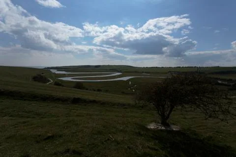 Cuckmere Haven Landscape Stock Photos