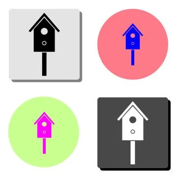 Cuckoo clock. flat vector icon Stock Illustration