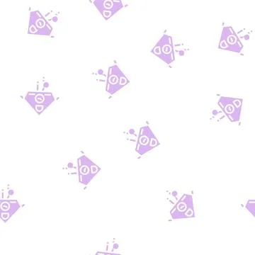 Cuckoo clock glyph vector seamless pattern イラスト素材