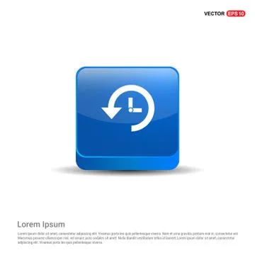 Cuckoo clock icon - 3d Blue Button イラスト素材