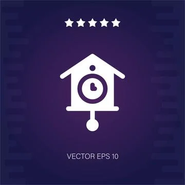 Cuckoo clock  icon Stock Illustration