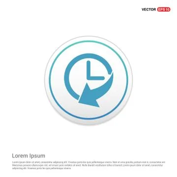 Cuckoo clock icon - white circle button Illustrazione stock