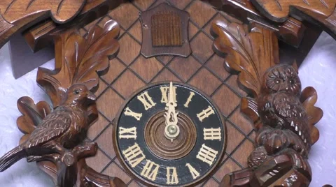 Cuckoo Clock striking Stock Footage 47740267