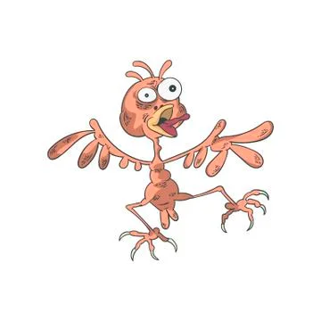 Cuckoo from a clock. Vector illustration on a white background. Stock Illustration