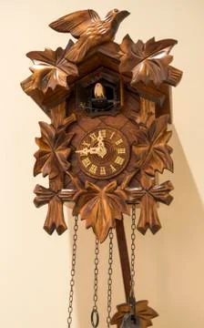 Cuckoo clock on a wall Stock Photos
