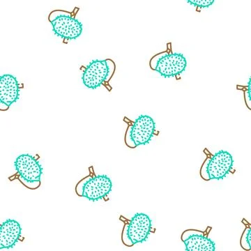 Cucumber anguria vector seamless pattern Stock Illustration