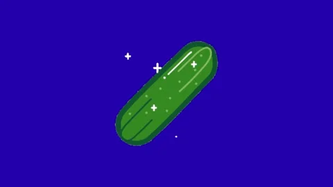 Cucumber animation on blue background 動画素材 333560796