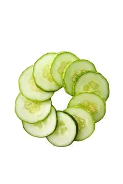 Cucumber in circle Stock Photos