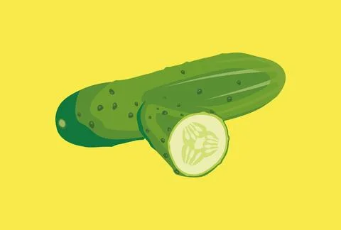 Cucumber Concept Illustration Stock Illustration
