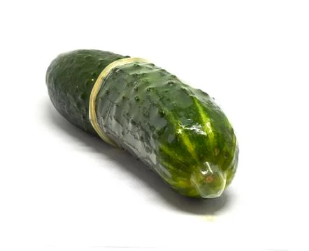 Cucumber in a condom Stock Photos