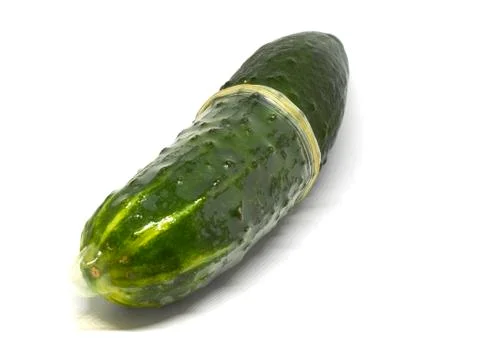 Cucumber in a condom Stock-Fotos