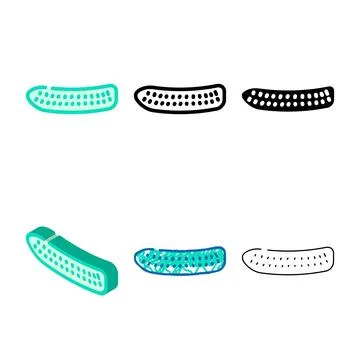 Cucumber cut color icon vector diversity Stock Illustration