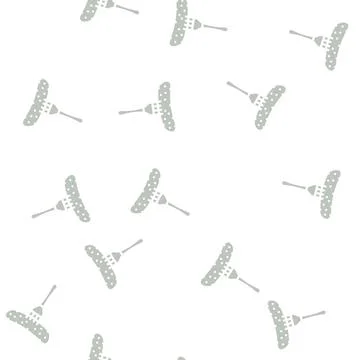 Cucumber on fork glyph vector seamless pattern Stock Illustration