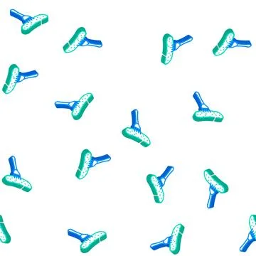 Cucumber on fork isometric icon seamless pattern Stock Illustration