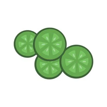 Cucumber fresh food vector object isolated Stock Illustration