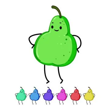 Cucumber fruit vegetable character cartoon vector graphic Stock Illustration