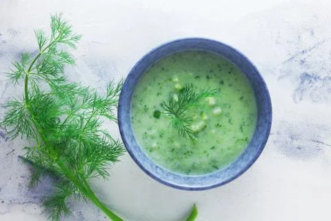 Cucumber Gazpacho Stock Photos