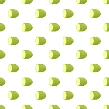 Cucumber halves creating seamless vegetable pattern background Stock Illustration