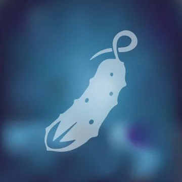 Cucumber icon on blurred background Stock Illustration