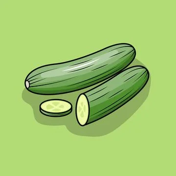 Cucumber Stock Illustration