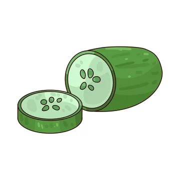 Cucumber illustration Stock Illustration