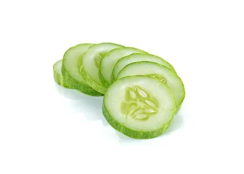 Cucumber isolated on the white background Stock Photos