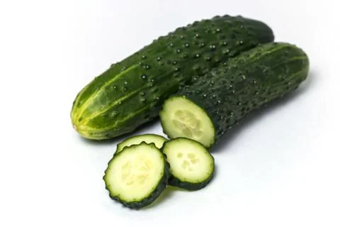 Cucumber isolated on a white background Stock Photos