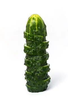 Cucumber isolated on a white background Stock Photos