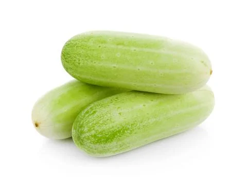 Cucumber isolated on the white background Photos
