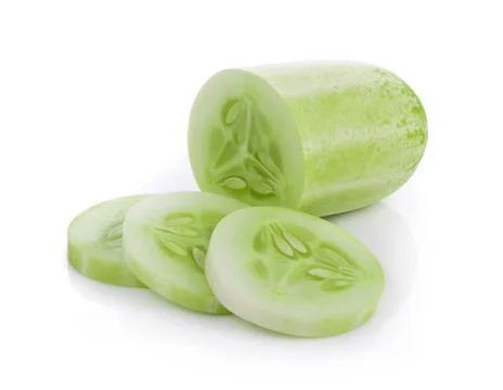 Cucumber isolated on the white background Stock Photos