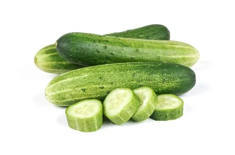 Cucumber isolated on white background Stock Photos
