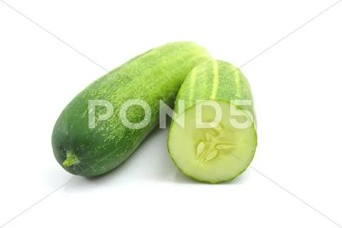 Cucumber isolated on white Stock Photos