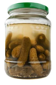 Cucumber jar Stock Photos