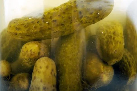 Cucumber jar Stock Photos