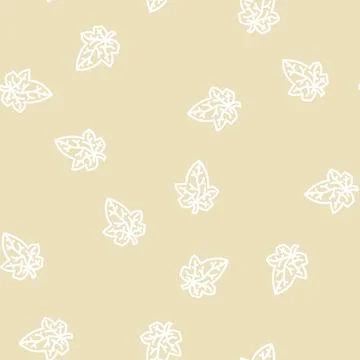 Cucumber leaf line vector seamless pattern 스톡 일러스트