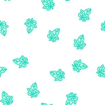 Cucumber leaf vector seamless pattern Stock Illustration