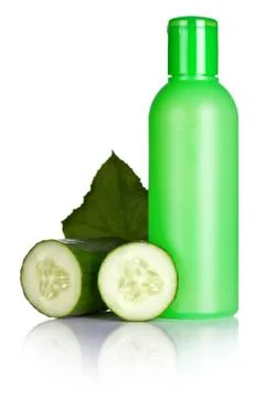 Cucumber lotion Stock Photos
